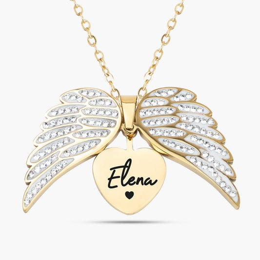 Mi collar ángel con grabado personalizado