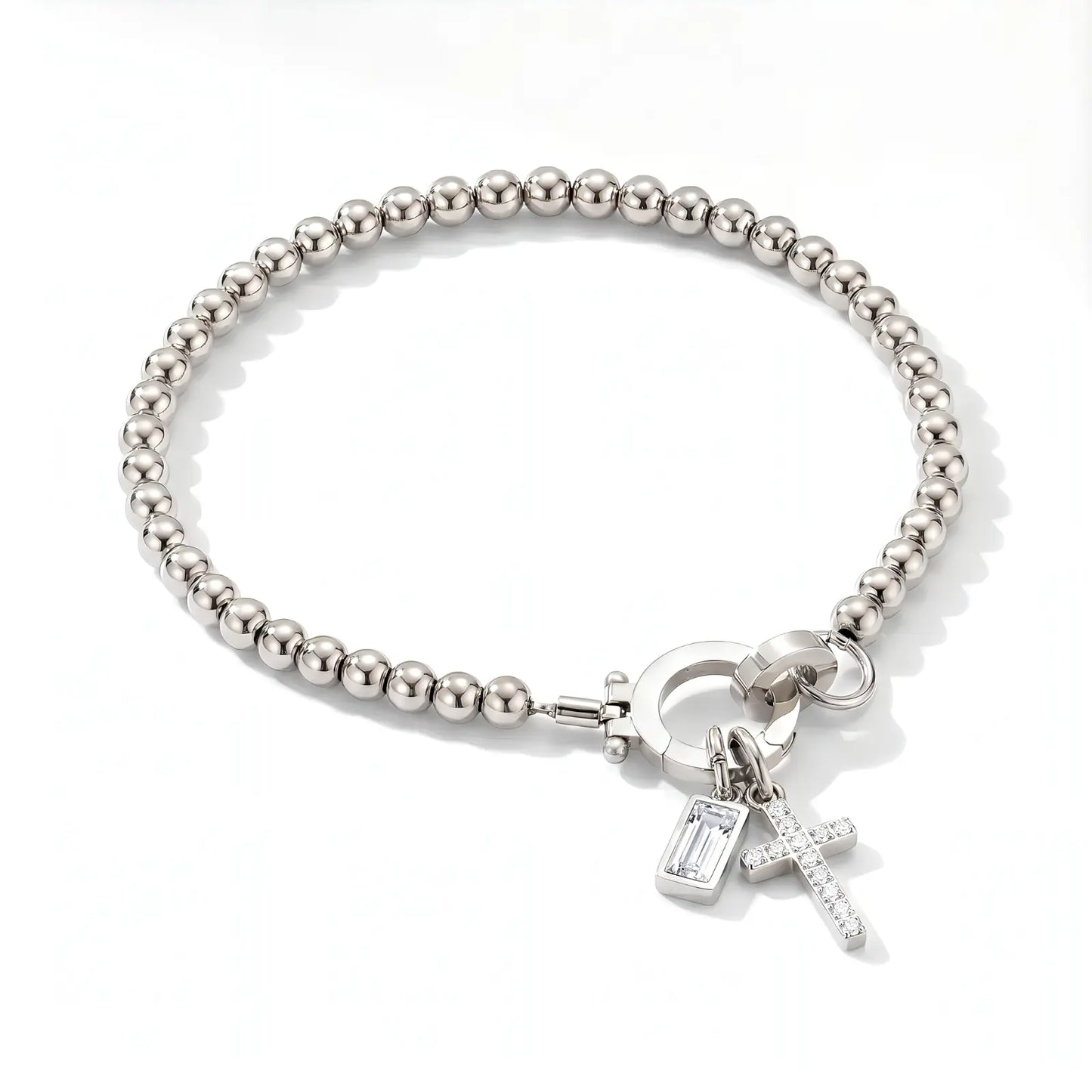 Mi Pulsera Cruz y Piedra de Nacimiento Personalizada