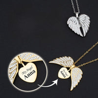 Personalized Angel Necklace with Engraving