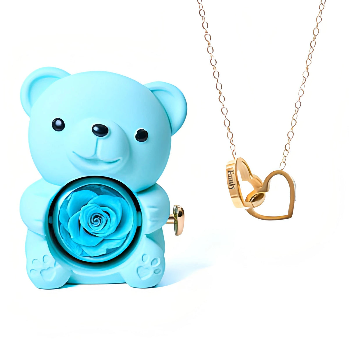 Forever Bear and Personalised Necklace