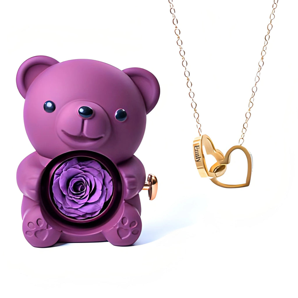 Forever Bear and Personalised Necklace