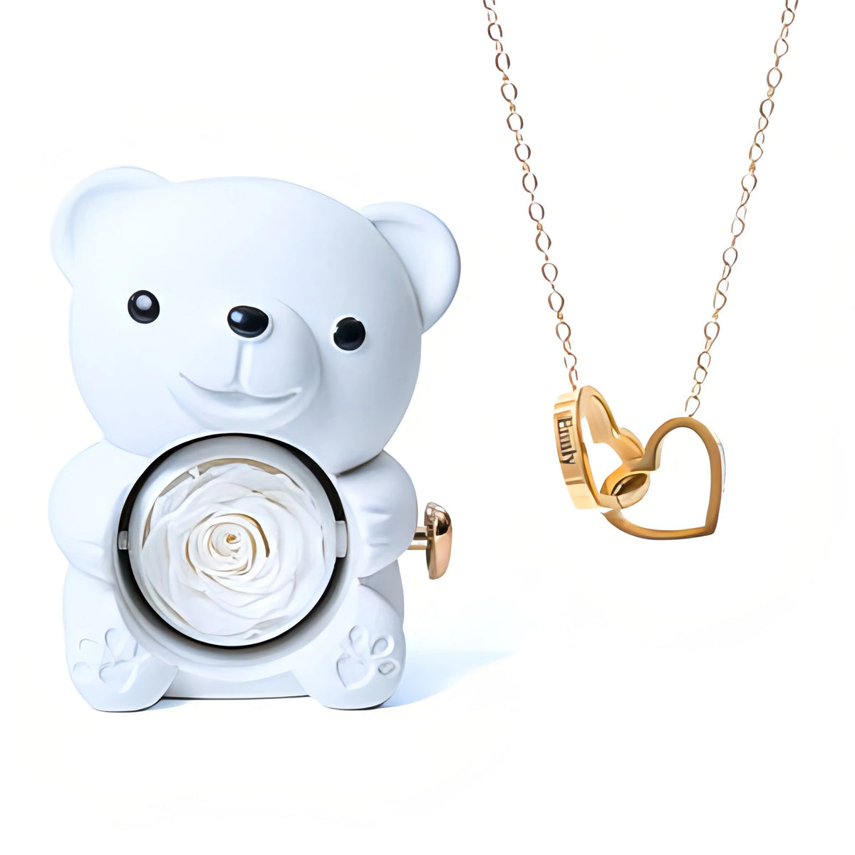 Forever Bear and Personalised Necklace