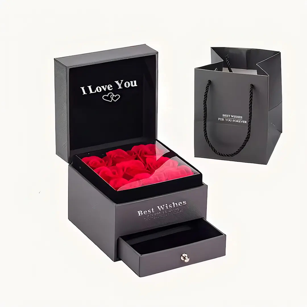 Gift Box with 9 Preserved Roses